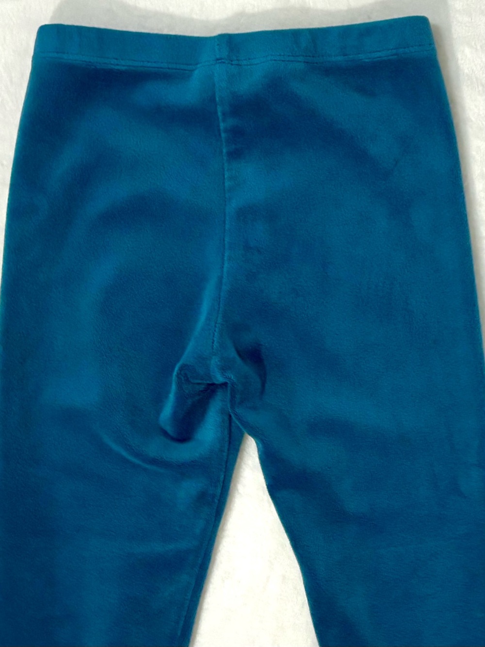 Tea Collection Girls Deep Teal Velour Leggings – Size 5 (Like New) - Picture 5 of 6